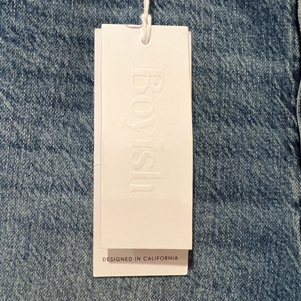 Boyish The Mikey High Rise Wide Leg Jeans in Starfight (30) - Picture 14 of 15